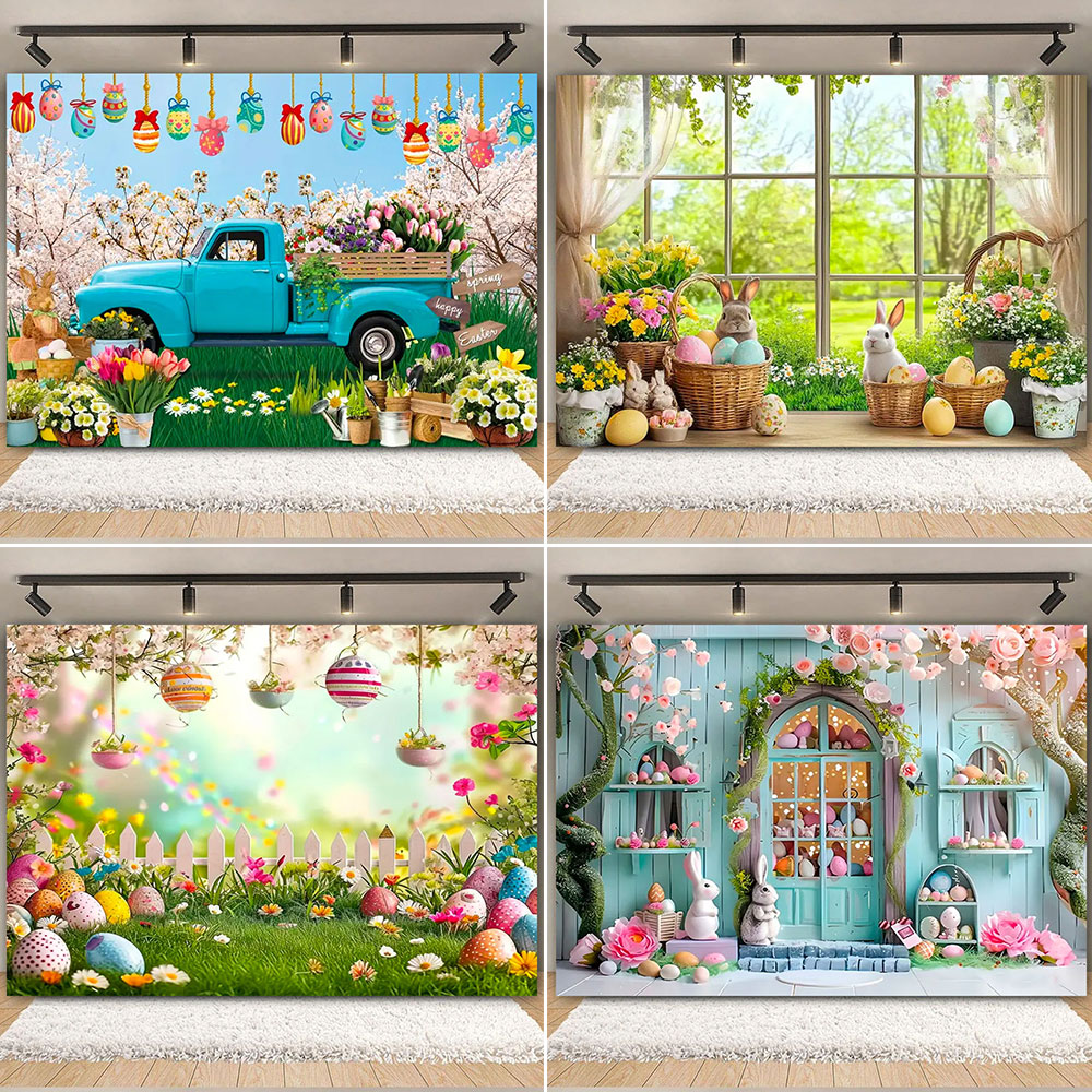 Woodworking Rabbet - Happy Easter Backdrop Photography AI Scene