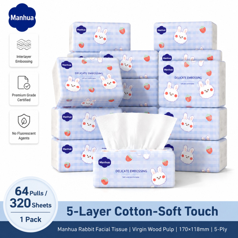 Woodworking Rabbet - Soft Facial Tissues 5-Ply 320 Sheets