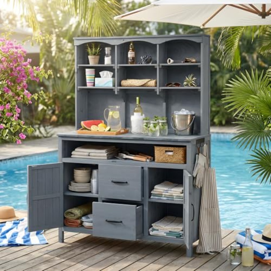 Outdoor Potting Bench Table wi - огляд і ціна Woodworking Bench