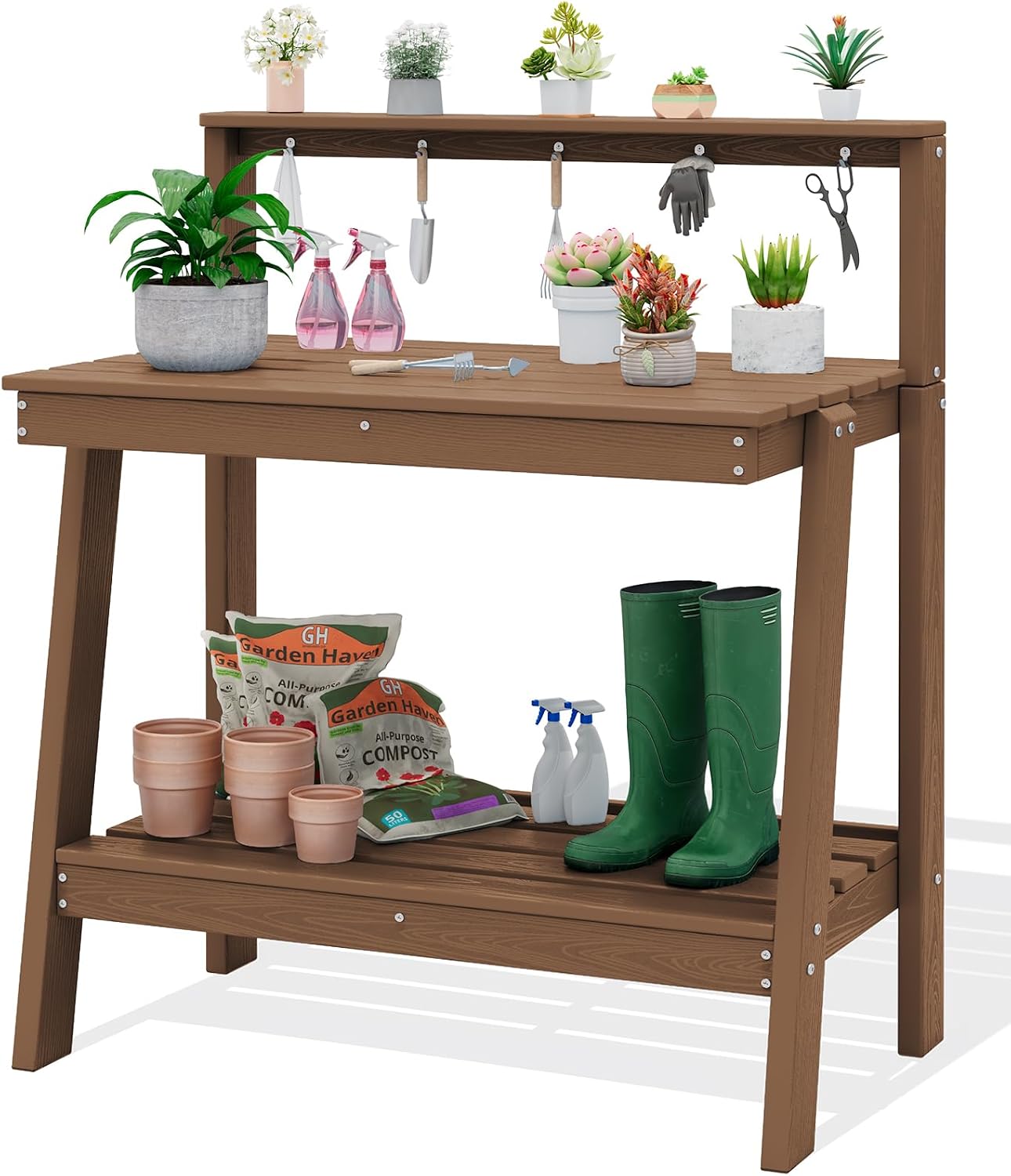 Outdoor Potting Bench Table, T - огляд і ціна Woodworking Bench