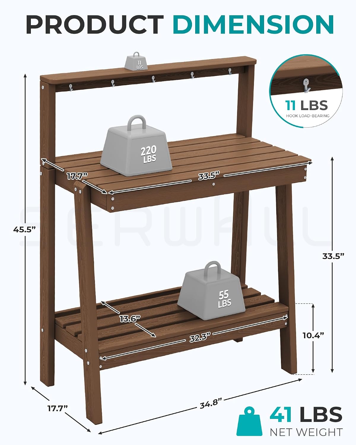 Outdoor Potting Bench Table, T - огляд і ціна Woodworking Bench