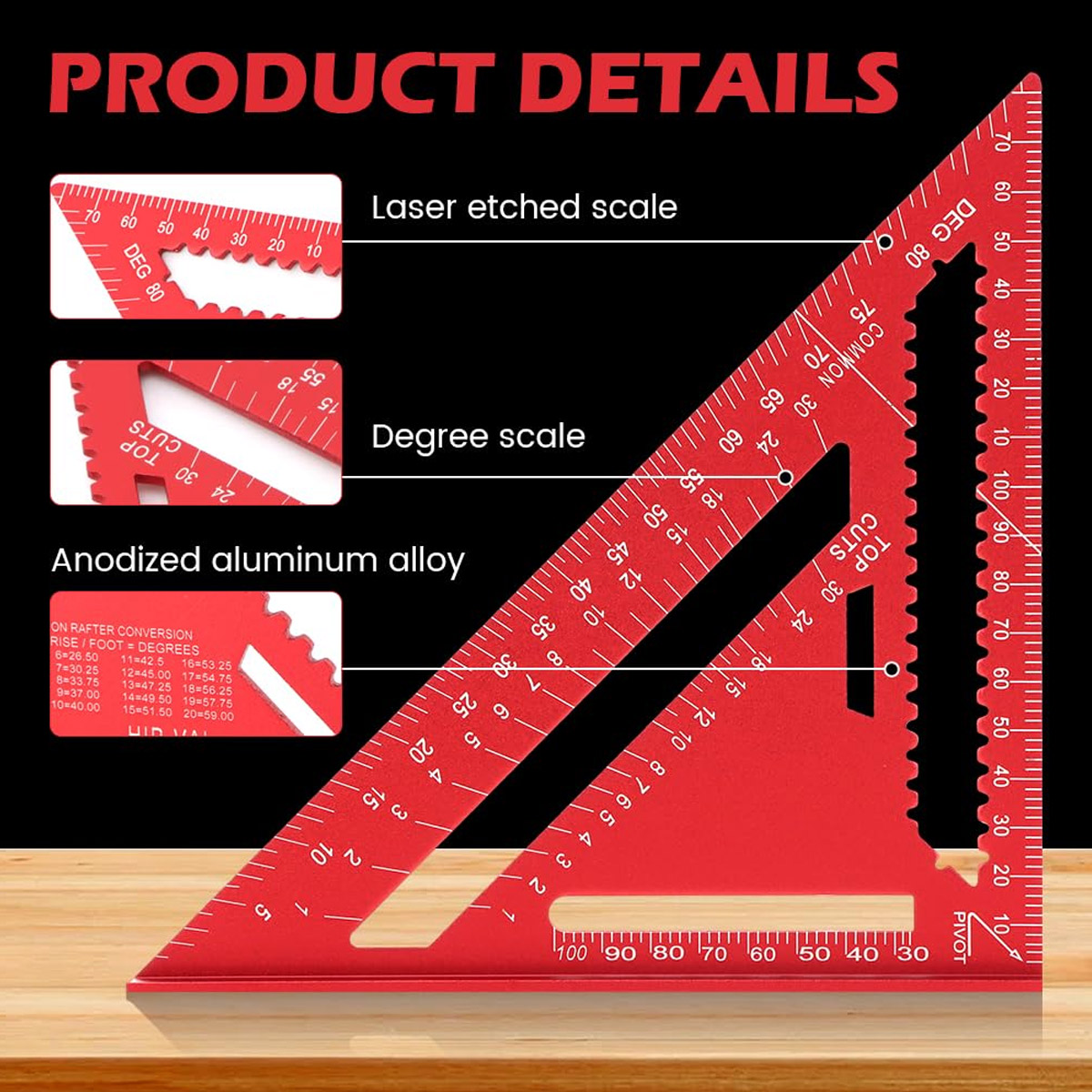 Aluminum Alloy Speed Square Hi - огляд і ціна Woodworking Company