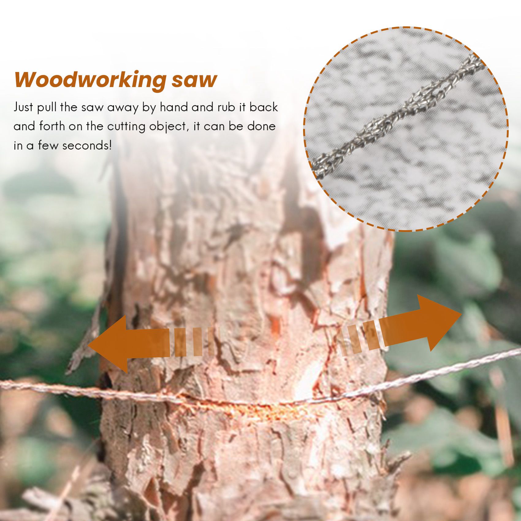 Outdoor Hand-Drawn Rope Saw 30 - огляд і ціна Woodworking Hand Saw
