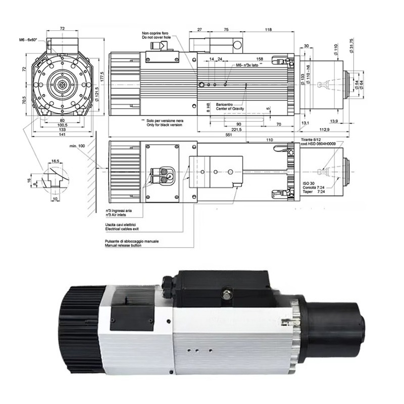 Hot Sale 9kW ISO30 Steel Spind - огляд і ціна Woodworking Machinery For Sale